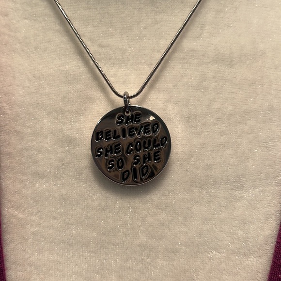She believed she could so she did necklace NWOT - Picture 3 of 6